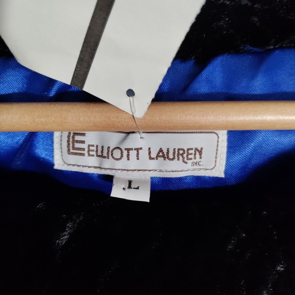 Elliott Lauren Cape Black Velvet Pull Over Size Large - Picture 3 of 6